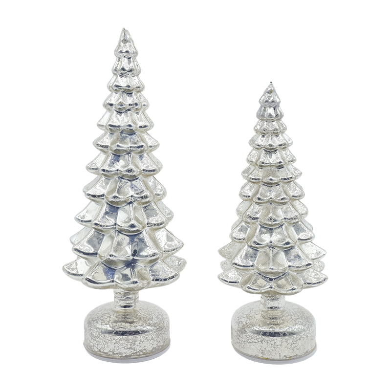 Ciri Teratas Pokok Kaca Krismas: Ketelusan Tinggi, Cahaya LED Terbina Dalam & Tekstur Premium