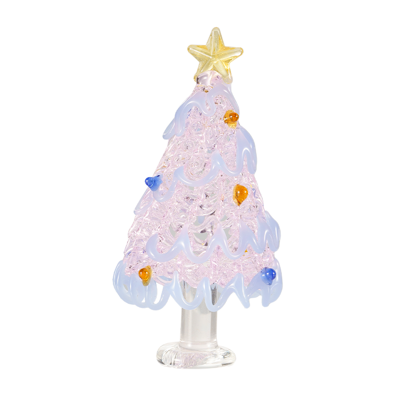 Hiasan Desktop Pokok Krismas Kaca Ditiup Tangan
