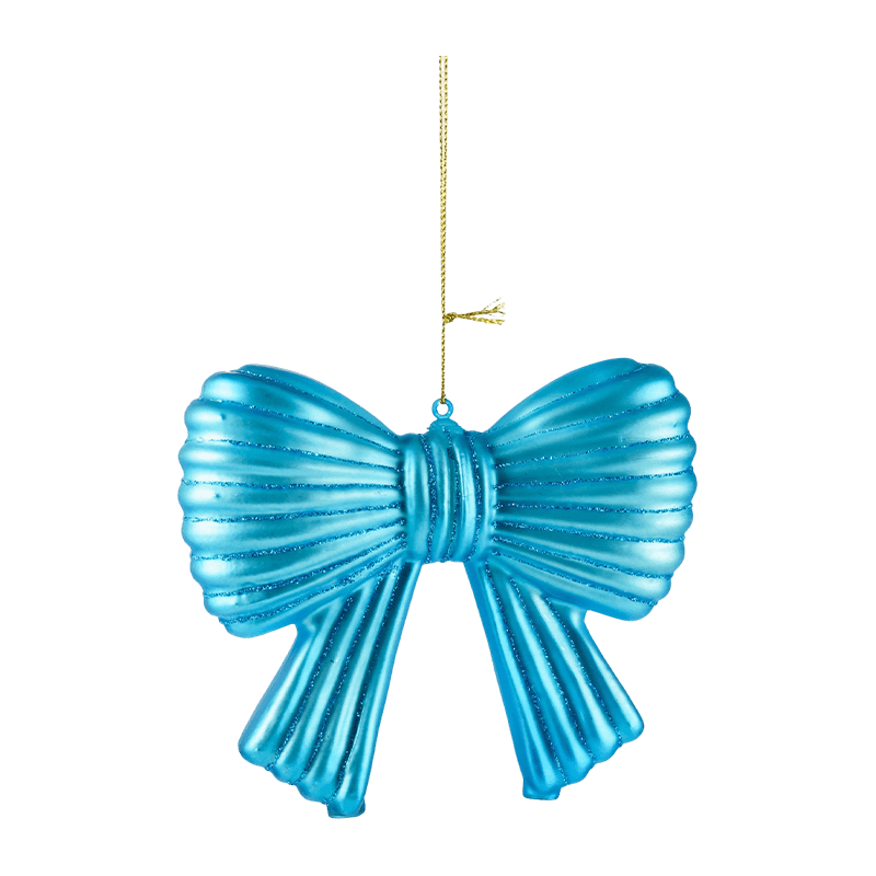 Hiasan Gantung Krismas Glitter Bow Ornament
