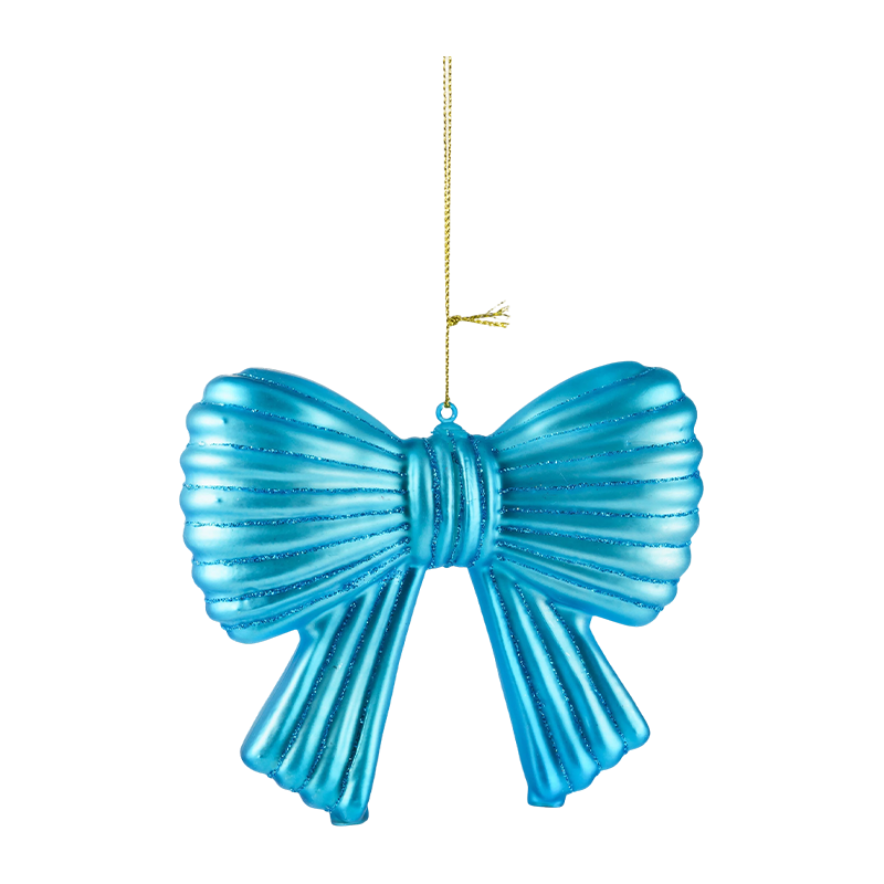 Hiasan Gantung Krismas Glitter Bow Ornament