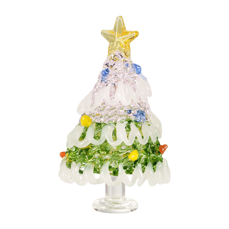 Hiasan Desktop Pokok Krismas Kaca Ditiup Tangan