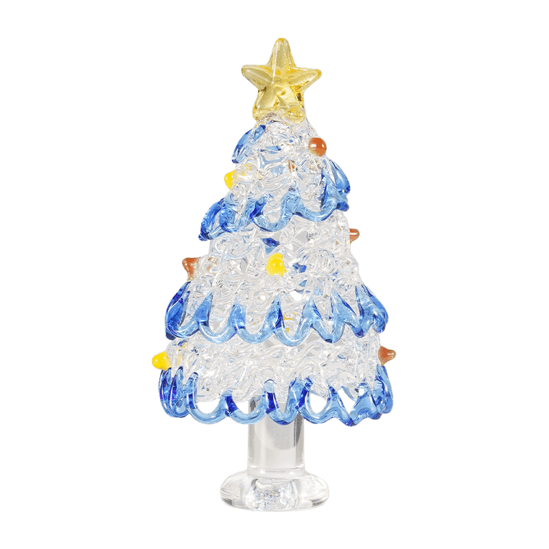 Hiasan Desktop Pokok Krismas Kaca Ditiup Tangan