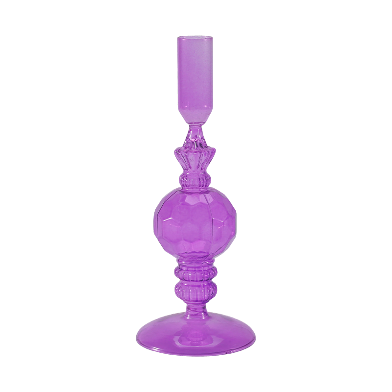 Koleksi Pemegang Lilin Kaca Berwarna-warni 18cm
