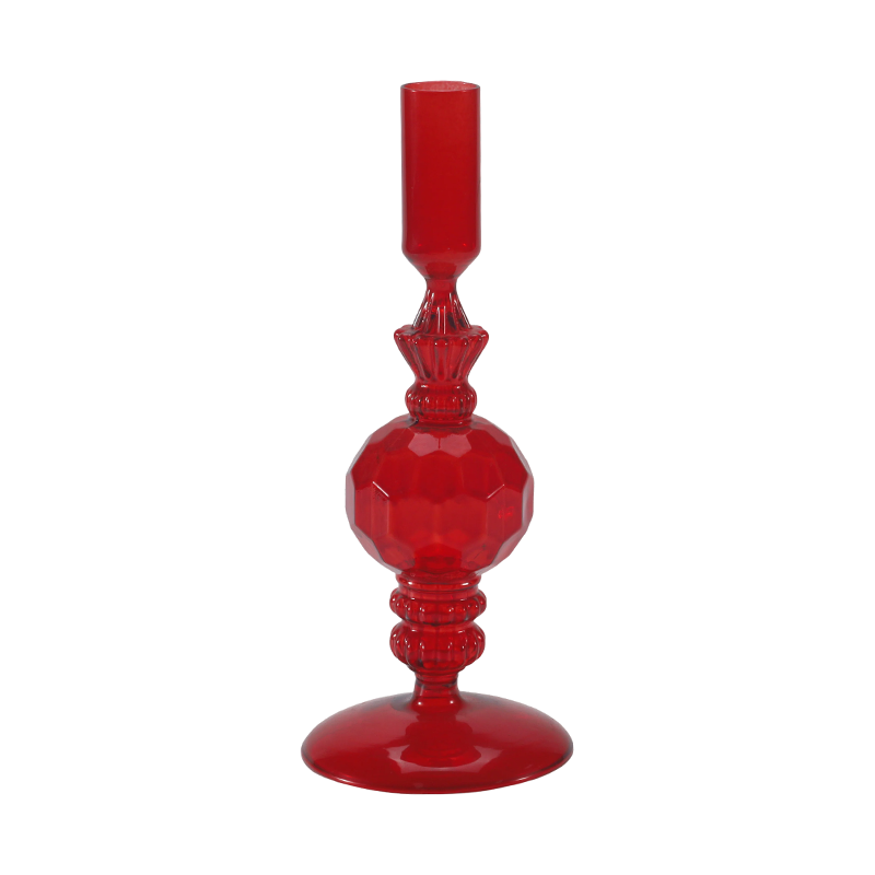 Koleksi Pemegang Lilin Kaca Berwarna-warni 18cm