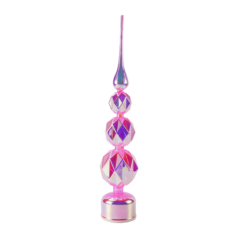 Hiasan Menara LED Kristal Berwarna-warni / Lampu Meja Pokok Krismas Manusia Salji