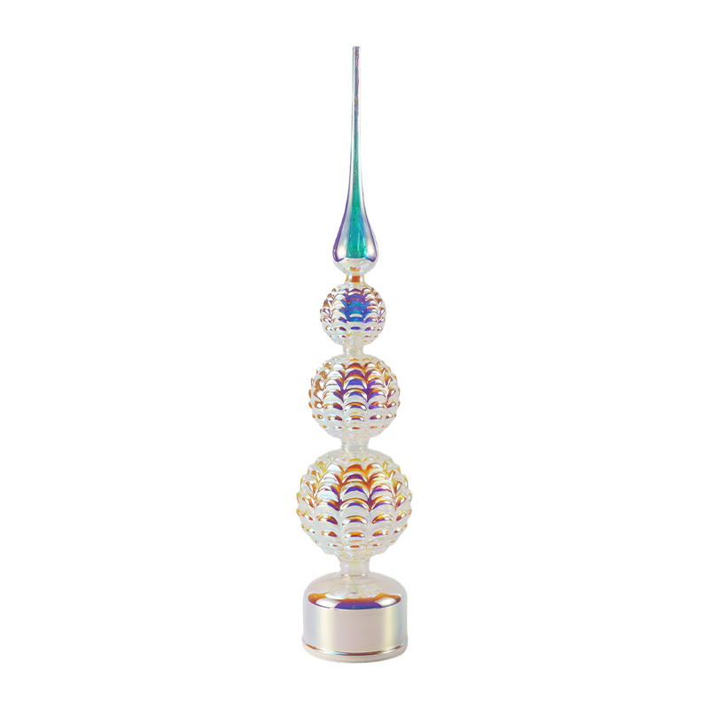 Hiasan Menara LED Kristal Berwarna-warni / Lampu Meja Pokok Krismas Manusia Salji