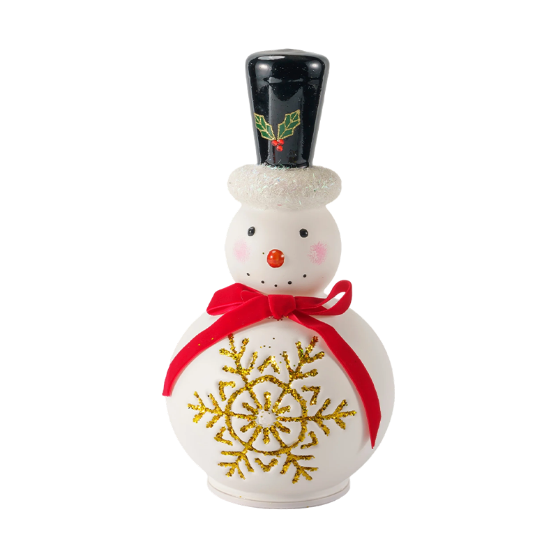 Figurine Snowman Kaca Perayaan (Kemasan Putih Jelas / Matte)