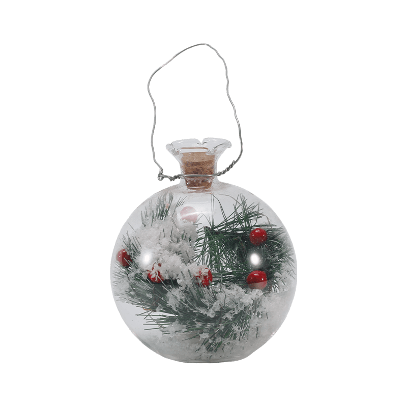 Cloche Kaca Perayaan & Lampu Botol (Scene Snowman / Pine Berry / Gaya Pokok Krismas)