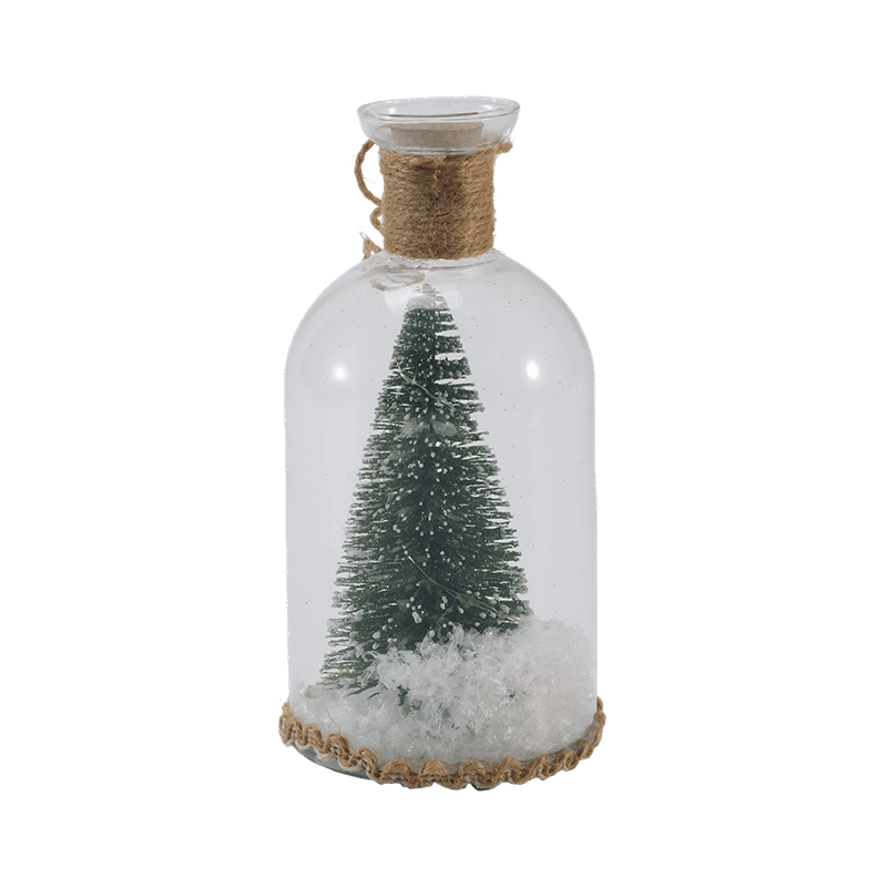 Cloche Kaca Perayaan & Lampu Botol (Scene Snowman / Pine Berry / Gaya Pokok Krismas)