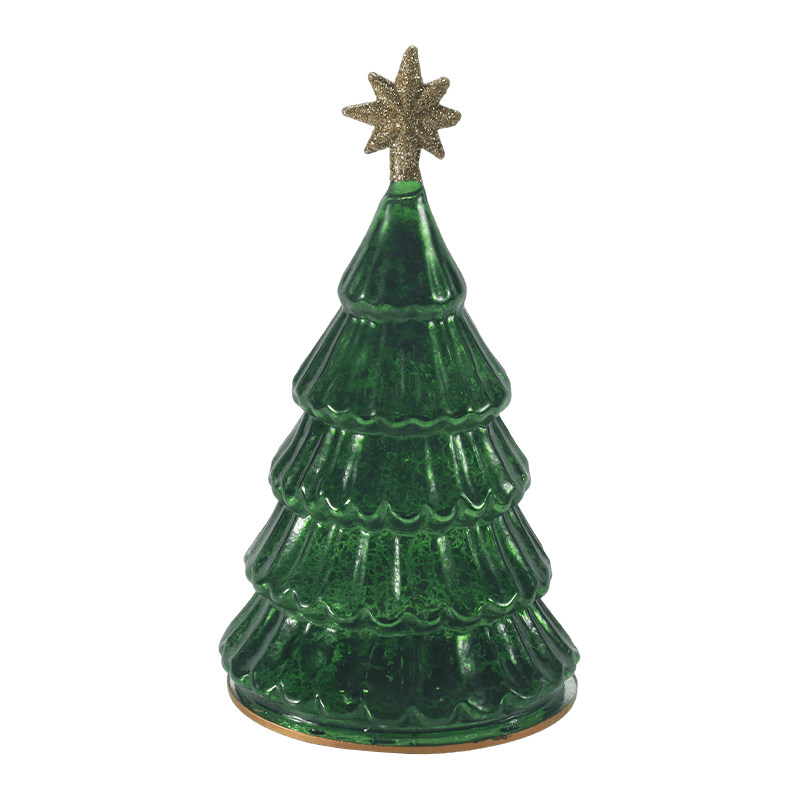 10*20 sm Lampu Pokok Krismas Berlapis Kaca Merkuri Vintaj