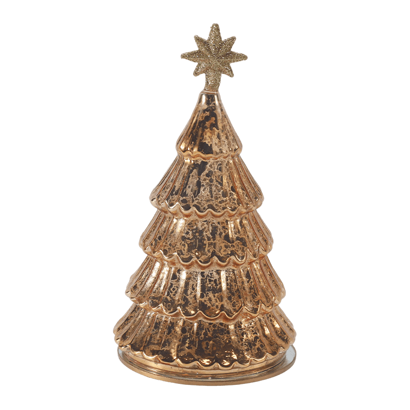10*20 sm Lampu Pokok Krismas Berlapis Kaca Merkuri Vintaj