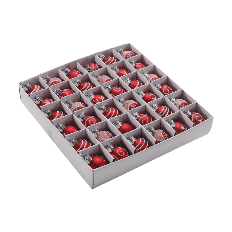 Hiasan Krismas Hati Kaca Ditiup Tangan