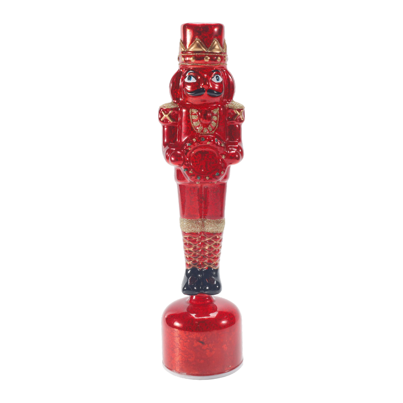 Pemegang Lilin Nutcracker Kaca Merkuri Ditiup Tangan