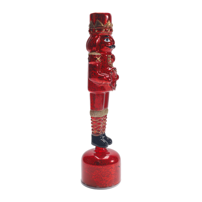 Pemegang Lilin Nutcracker Kaca Merkuri Ditiup Tangan