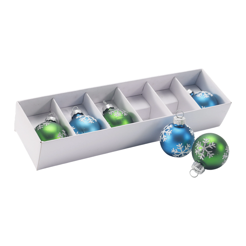 Set Hiasan Bola Krismas Kaca Premium