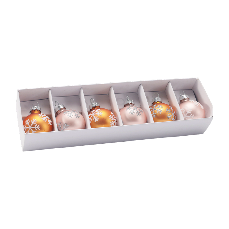 Set Hiasan Bola Krismas Kaca Premium