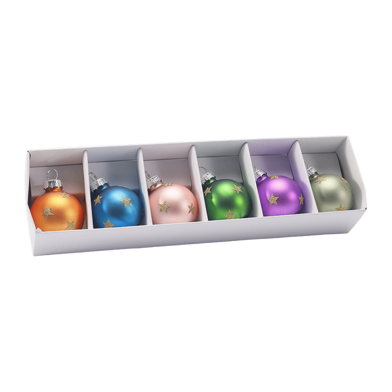 Set Hiasan Bola Krismas Kaca Premium
