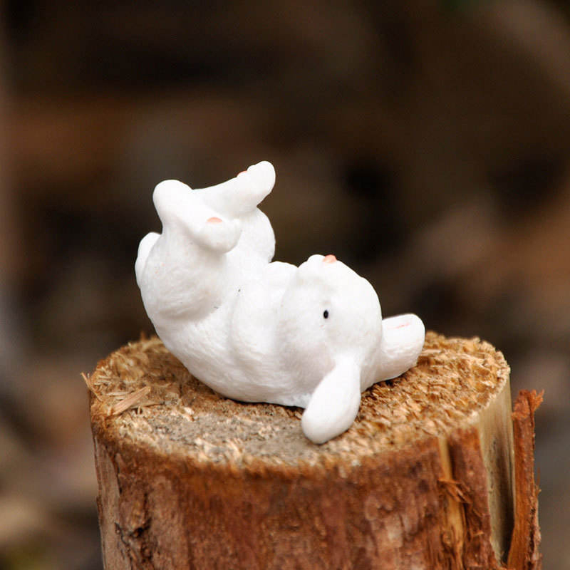 Set Hiasan Patung Kelinci Paskah Resin 8cm