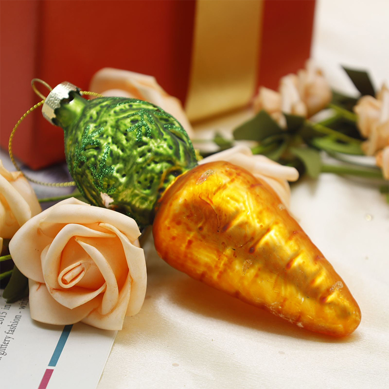 Hiasan Gantung Kaca Krismas Berbentuk Sayuran