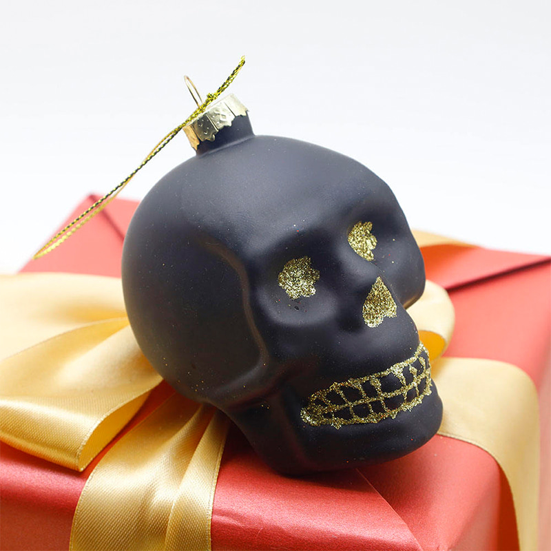 Set Hiasan Tengkorak Kaca Halloween 8*9cm