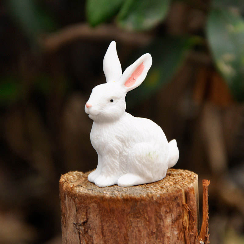 Set Hiasan Patung Kelinci Paskah Resin 8cm