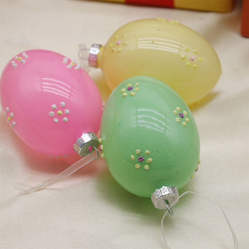 Set Hiasan Telur Kaca Easter 6*8cm